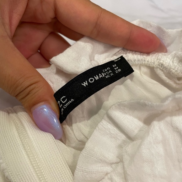 White Off Shoulder Dress - Picture 2 of 4